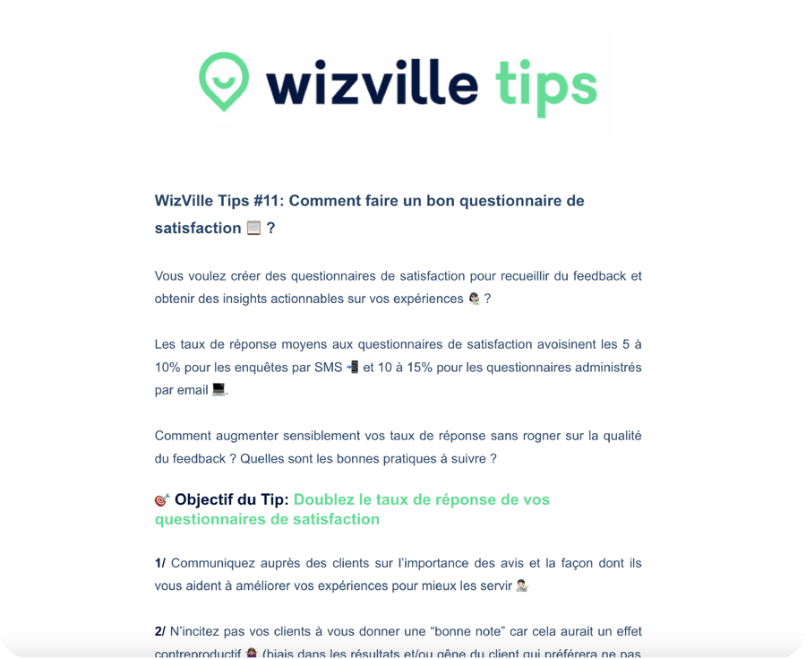 WizTips #11 — comment faire un bon questionnaire de satisfaction