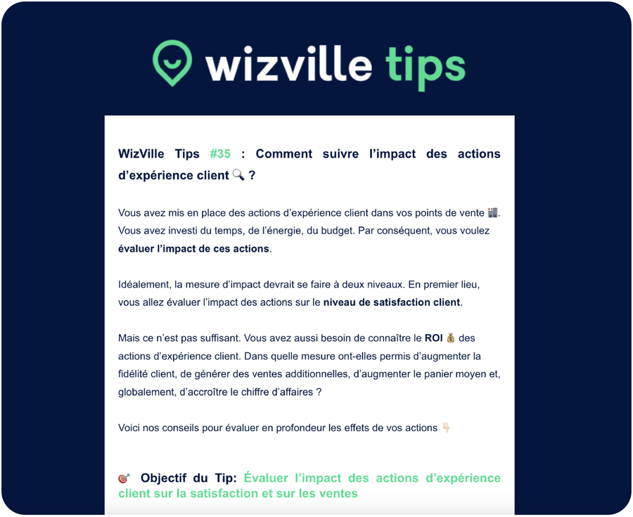 WizTips #35 — suivre l'impact des actions d'expérience client