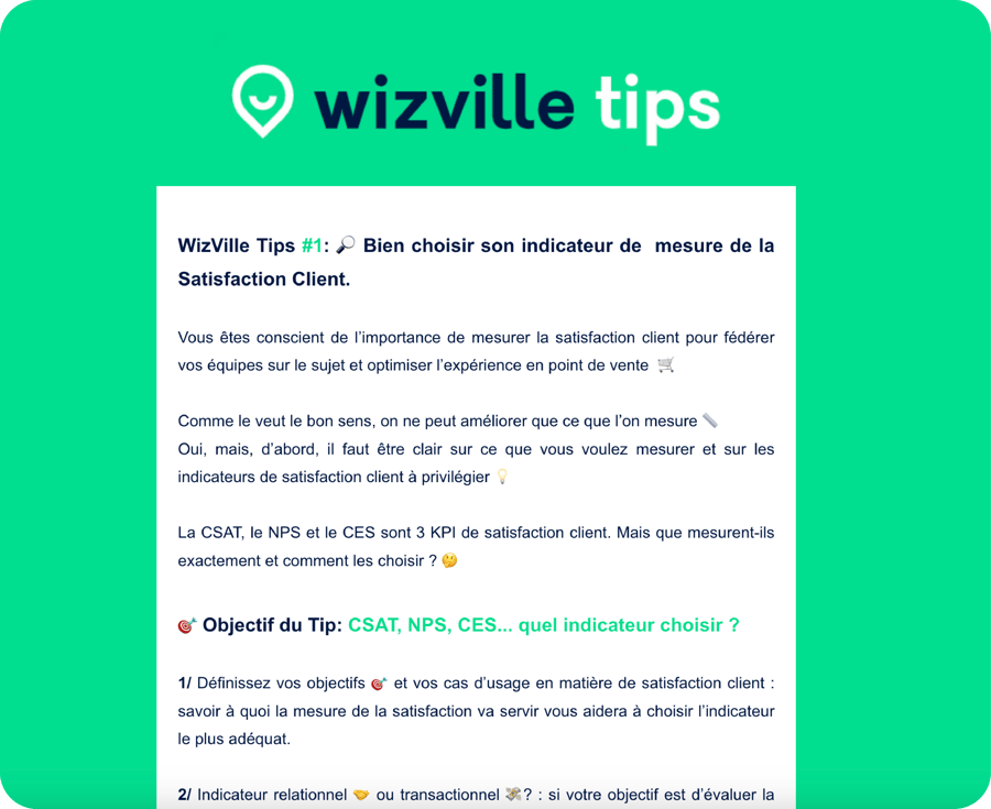 WizTips #1 — bien choisir son indicateur de satisfaction client